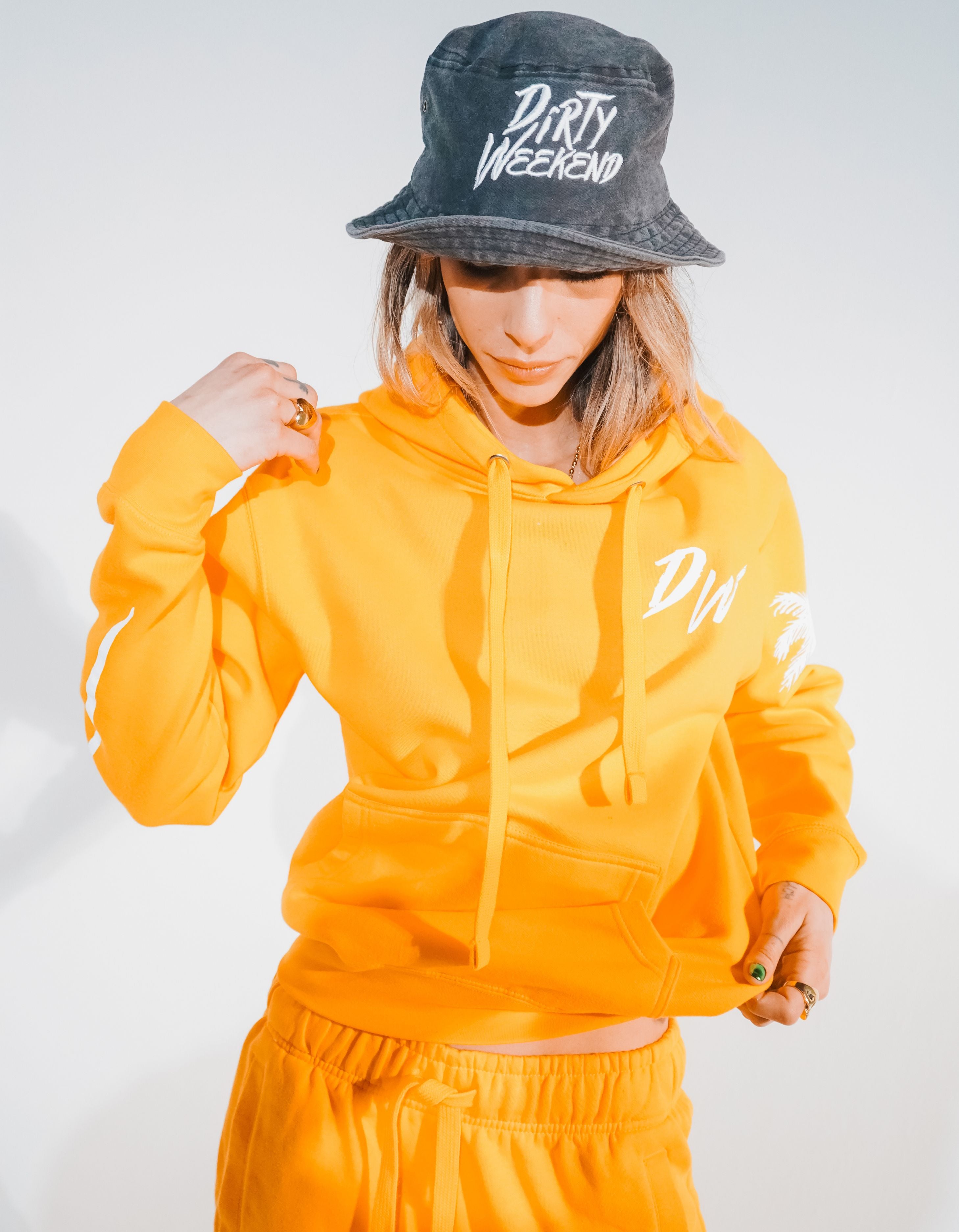 Unisex Weekender Hoodie Set in Yellow