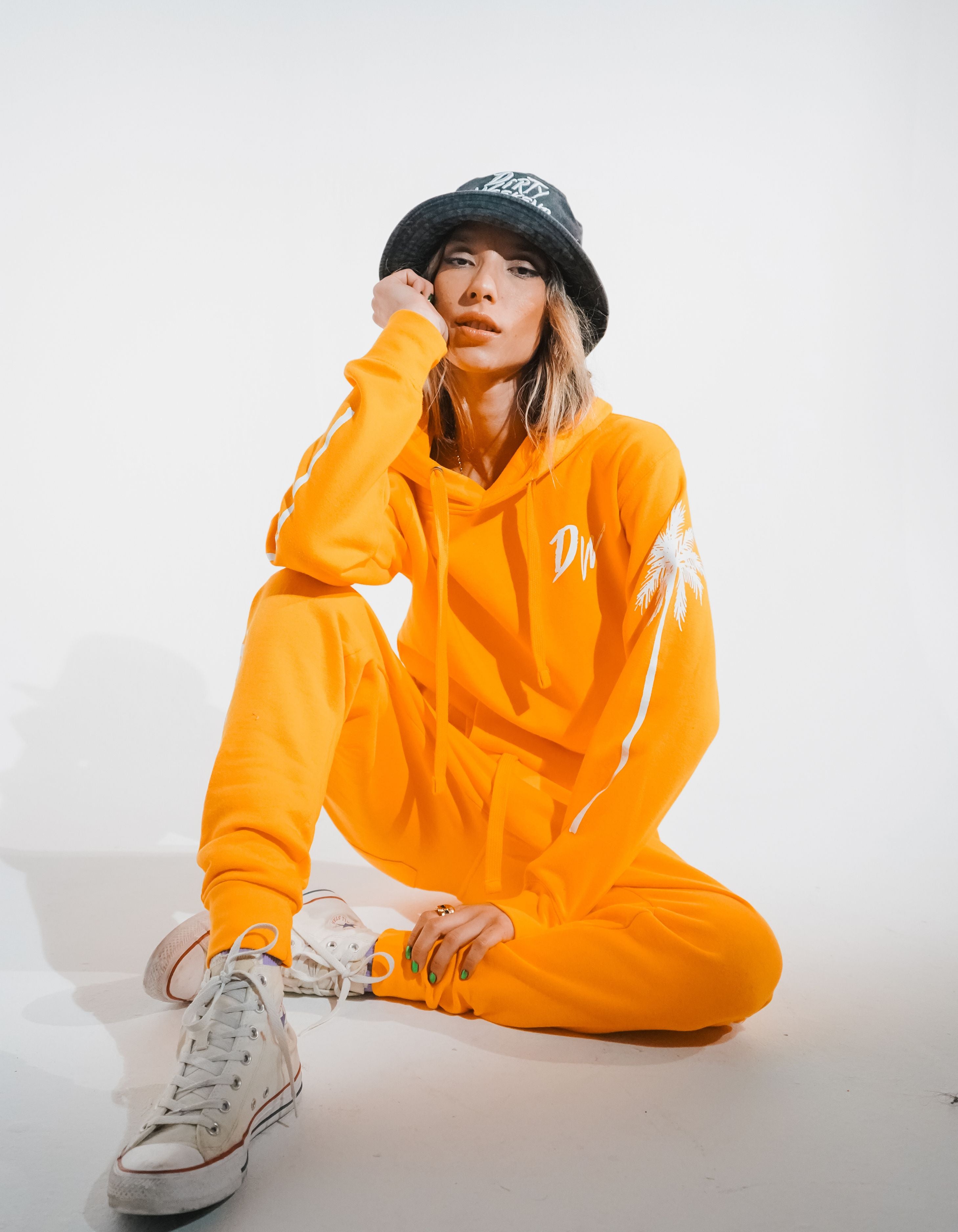 Yellow hoodie online set